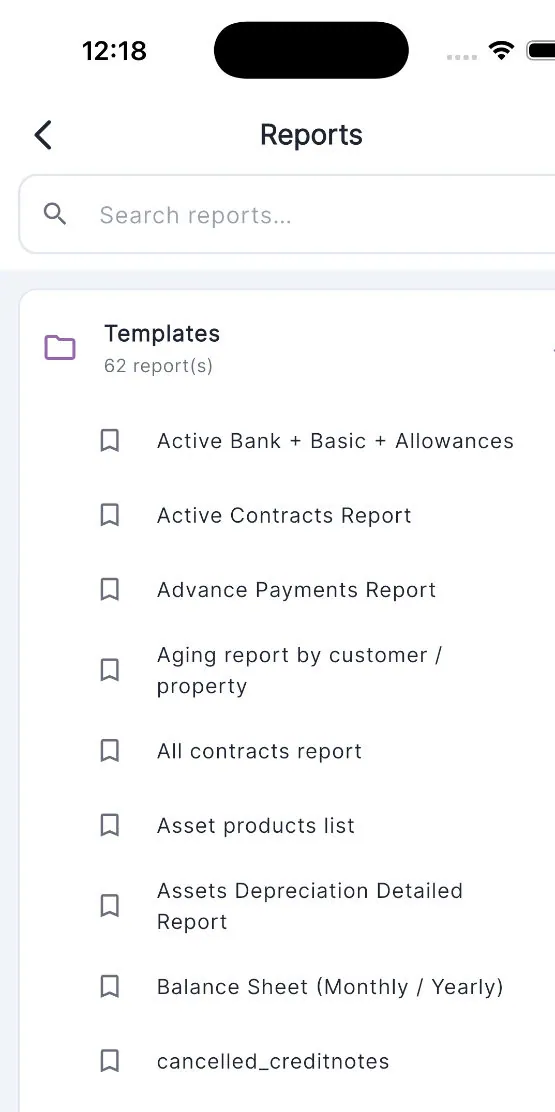 FlairSuite mobile app: reports and templates