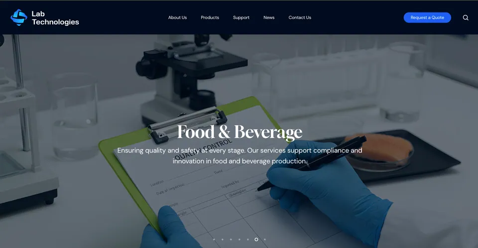 الموقع الإلكتروني لـ Lab Technologies — Lab Technologies